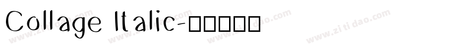 Collage Italic字体转换